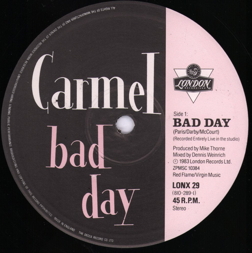 Carmel (80'S Female Vocal) - Bad Day - 12 Inch