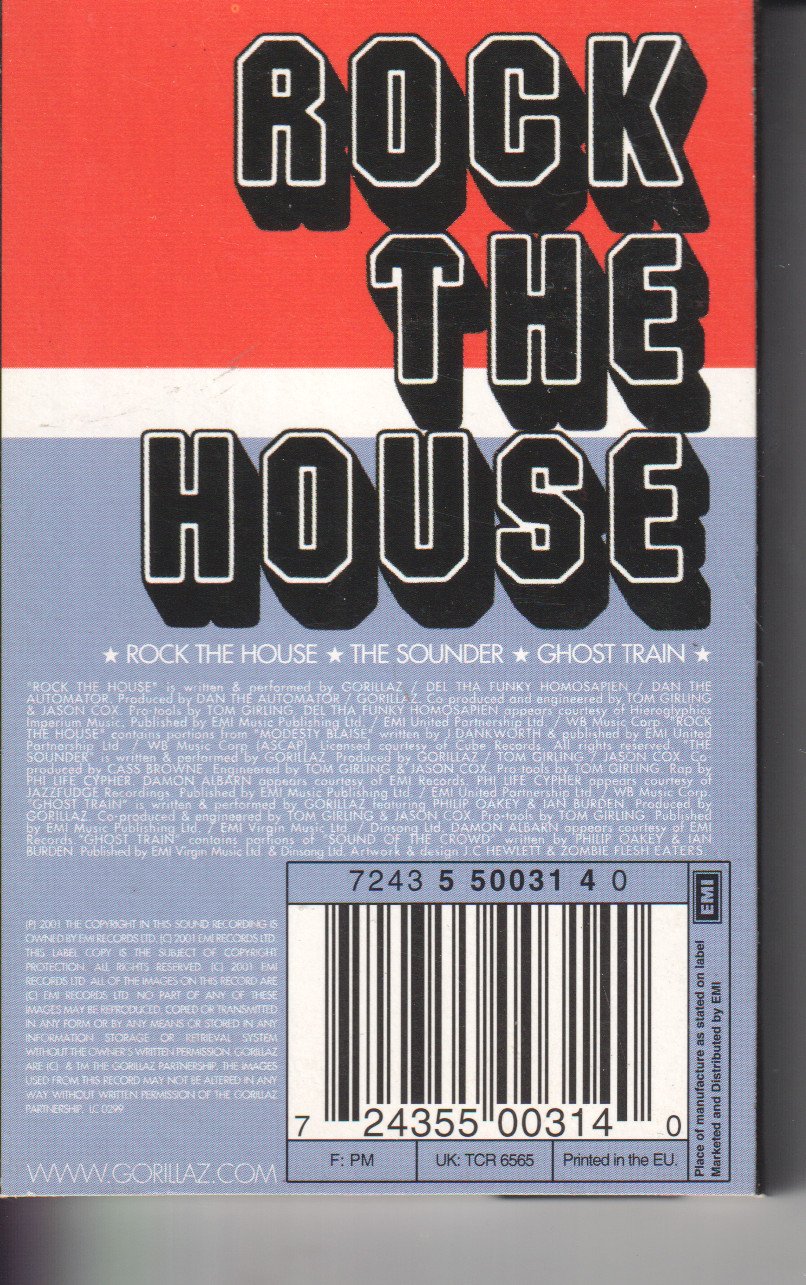 Gorillaz - Rock The House - Cassette