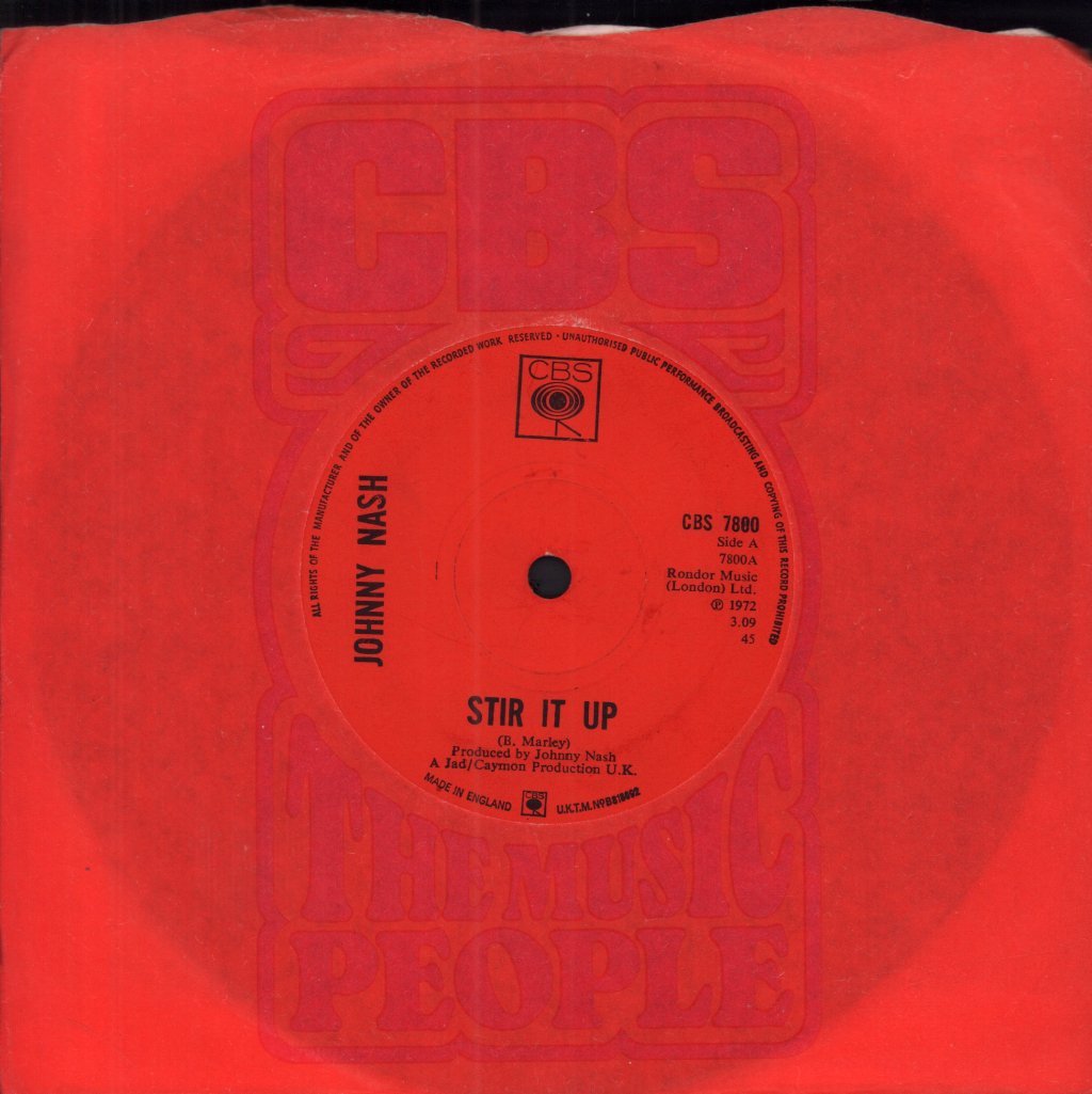 Johnny Nash - Stir It Up - 7 Inch
