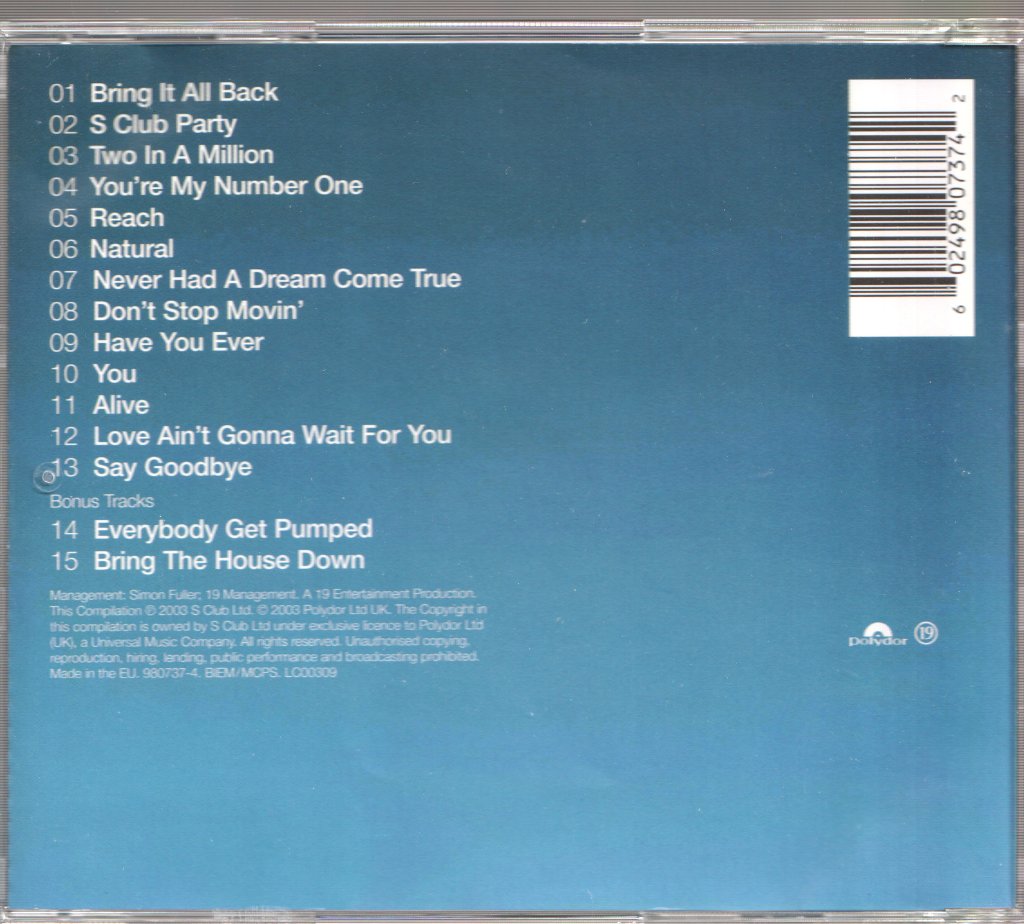 S Club 7 - Best (The Greatest Hits Of S Club 7) - Cd