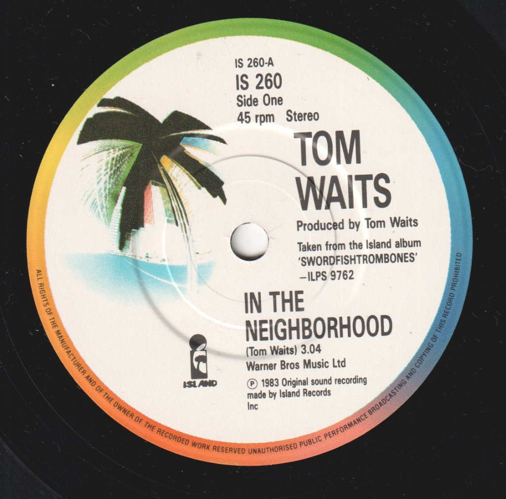 Tom Waits - In The Neighborhood - 7 Inch