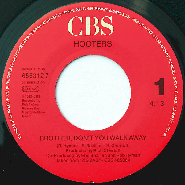 Hooters (Us Group) - Brother, Don't You Walk Away - 7 Inch
