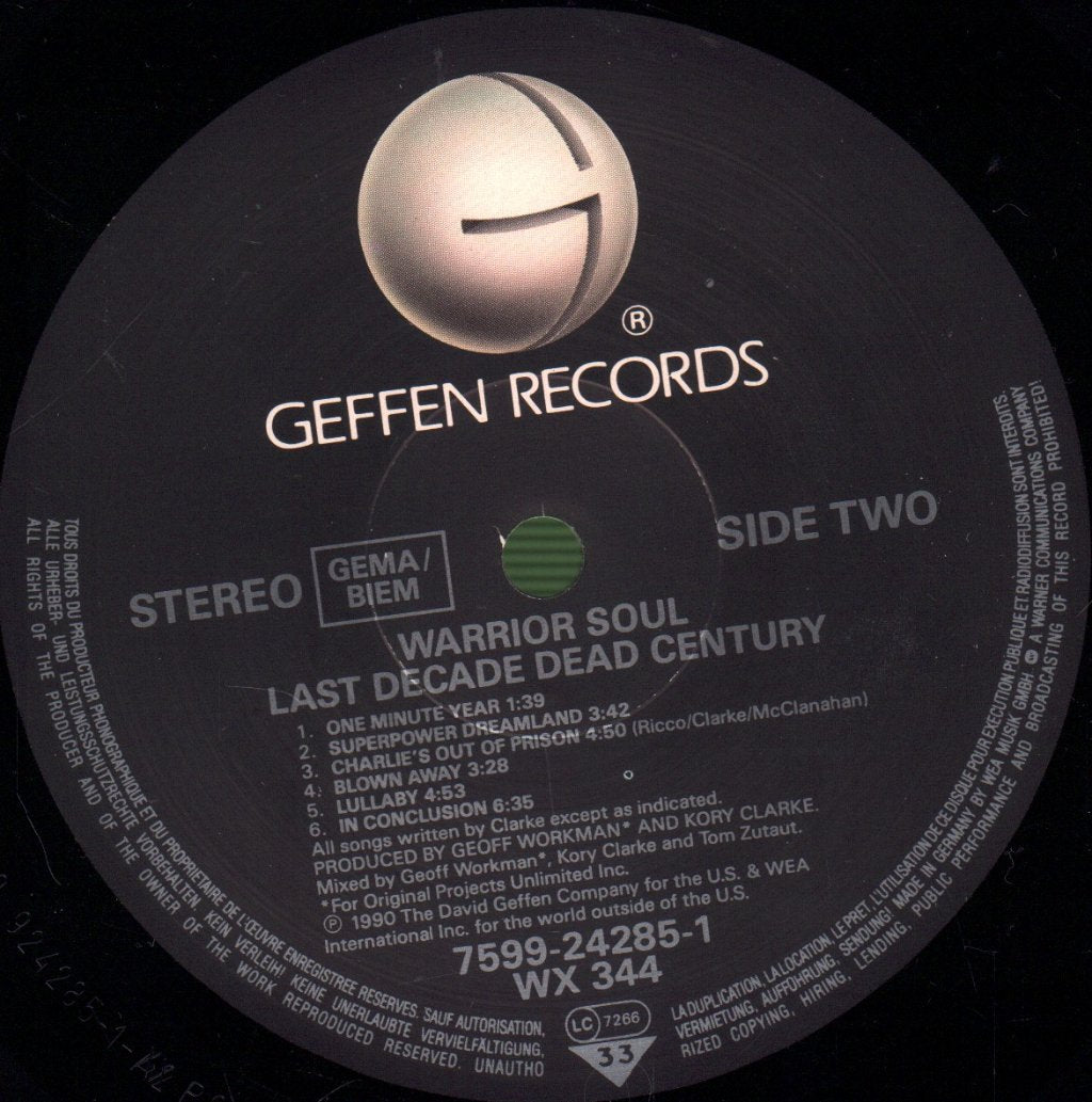Warrior Soul - Last Decade Dead Century - Lp