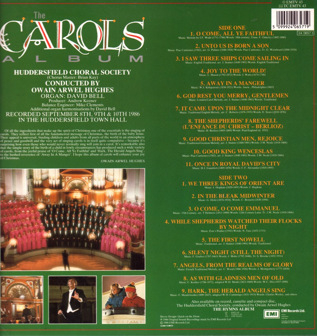 Huddersfield Choral Society - Carols Album - Lp