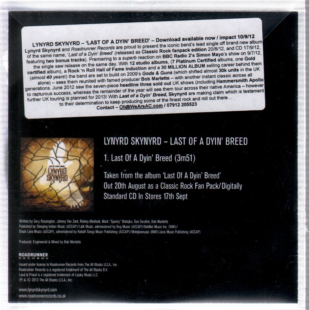 Lynyrd Skynyrd - Last Of A Dyin' Breed - Cdr