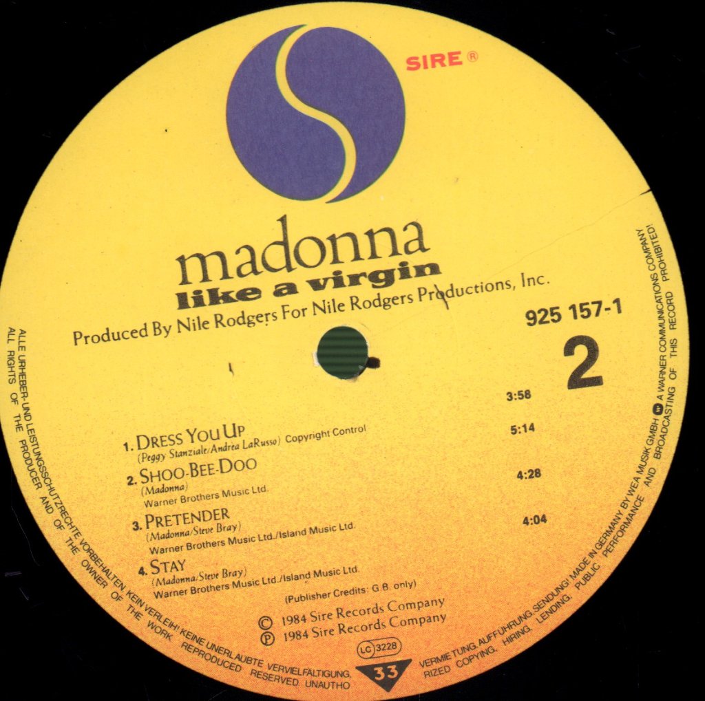 Madonna - Like A Virgin - Lp