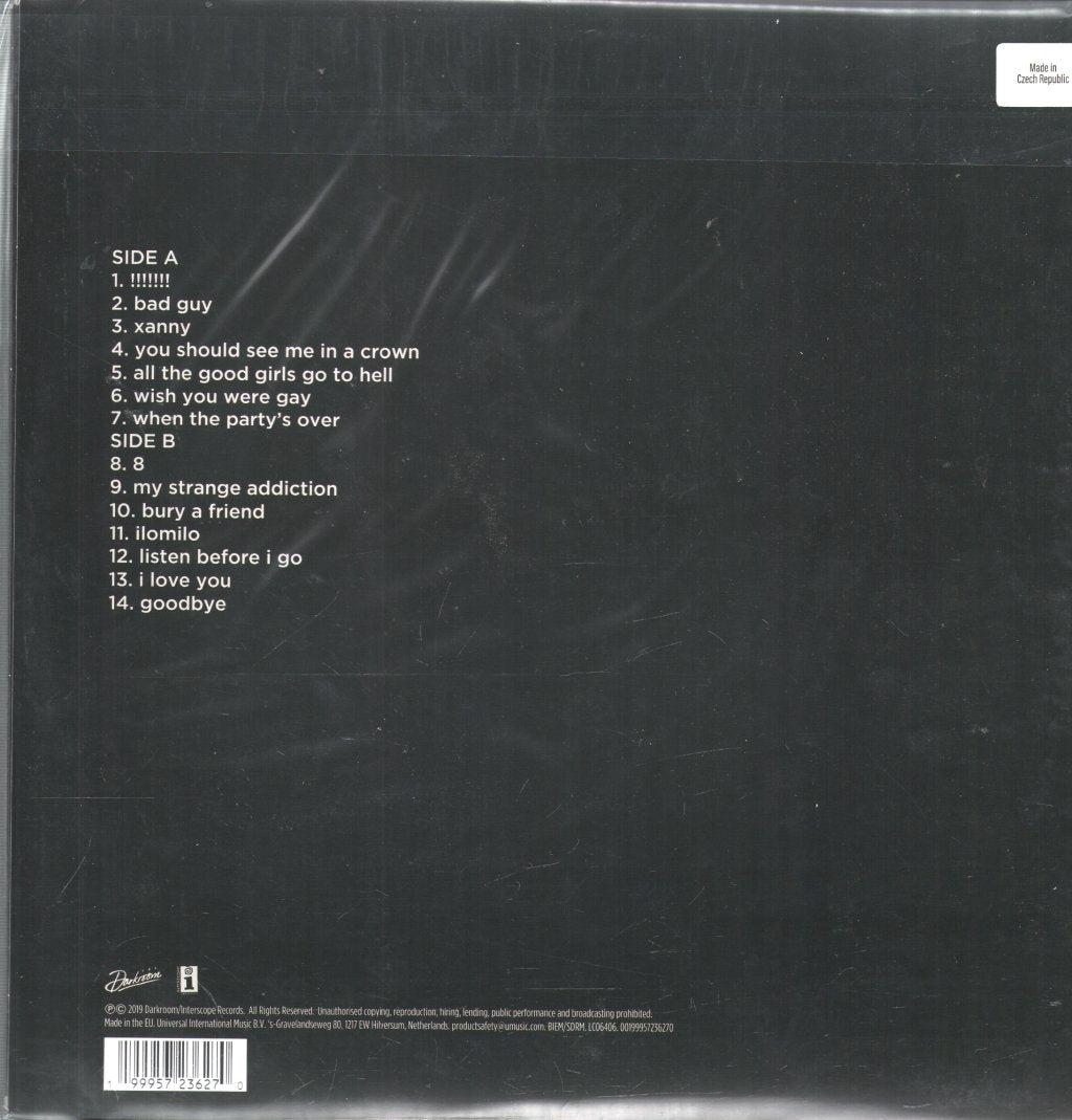 Billie Eilish - When We All Fall Asleep, Where Do We Go? - Lp
