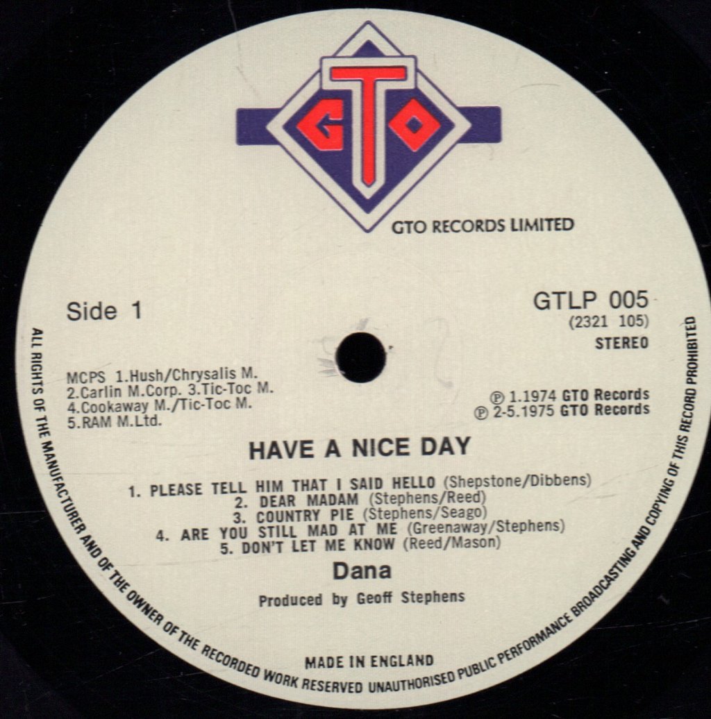 Dana - Have A Nice Day - Lp