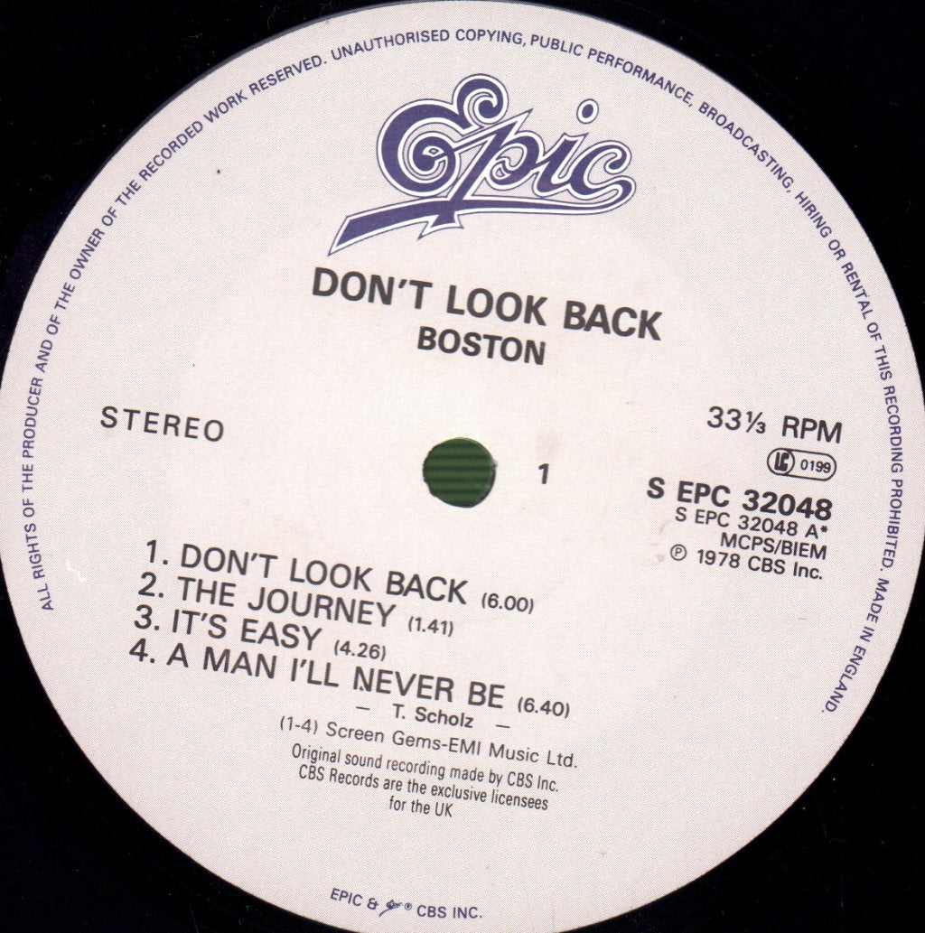 Boston - Don't Look Back - Lp