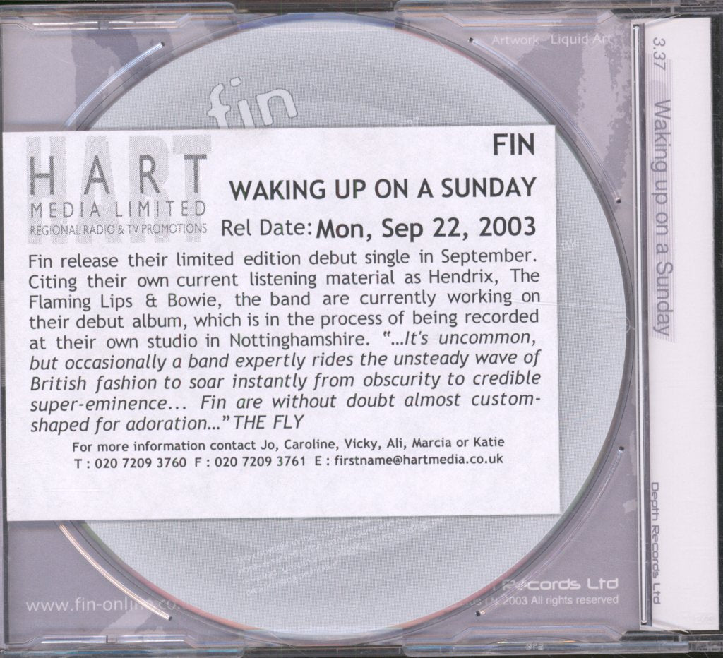 Fin - Waking Up On A Sunday - Cd