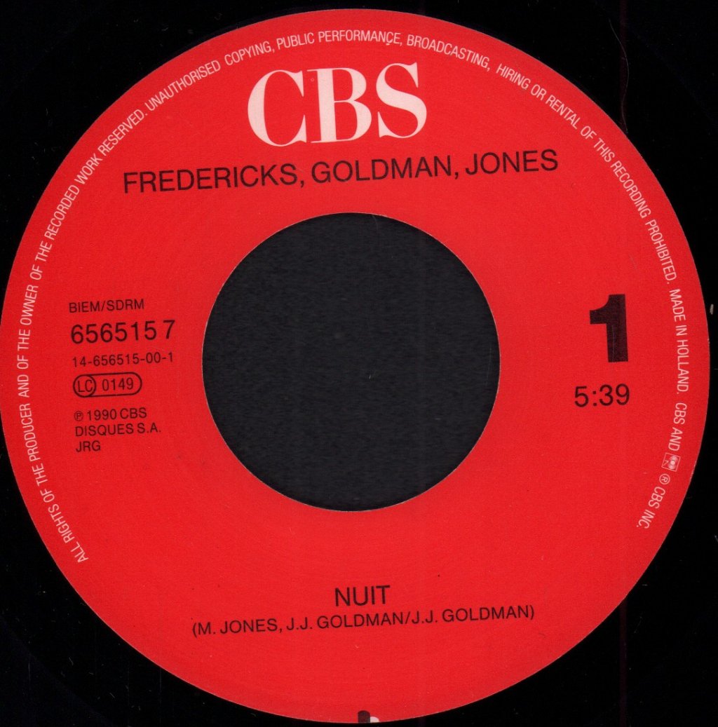 Fredericks Goldman Jones - Nuit - 7 Inch