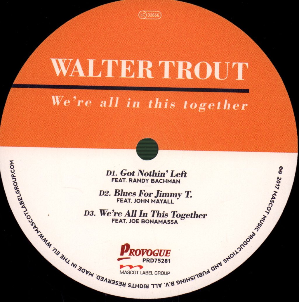 Walter Trout - We're All In This Together - Double Lp