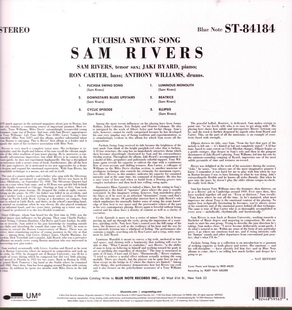Sam Rivers - Fuchsia Swing Song - Lp