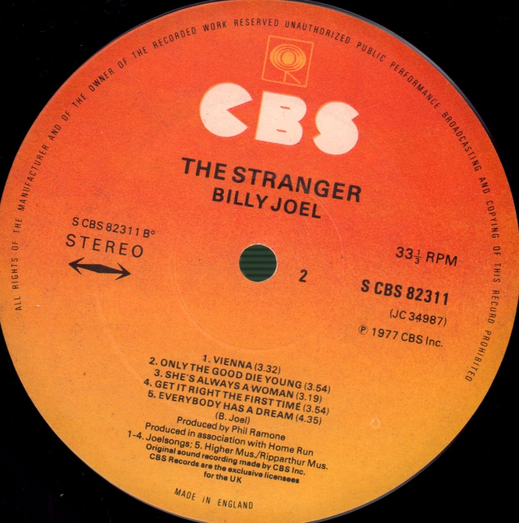 Billy Joel - Stranger - Lp