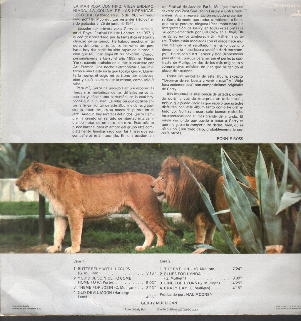 Gerry Mulligan - Line For Lions - Lp