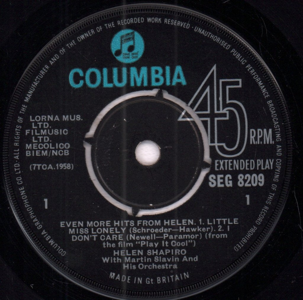 Helen Shapiro - Even More Hits From Helen - 7 Inch
