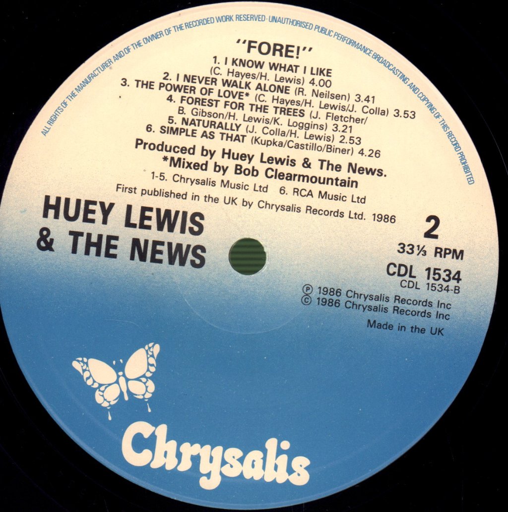 Huey Lewis And The News - Fore - Lp
