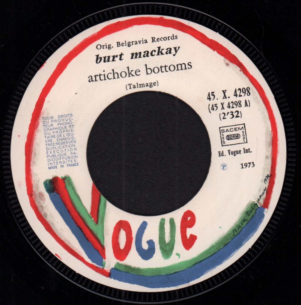 Burt Mackay - Artichoke Bottoms - 7 Inch