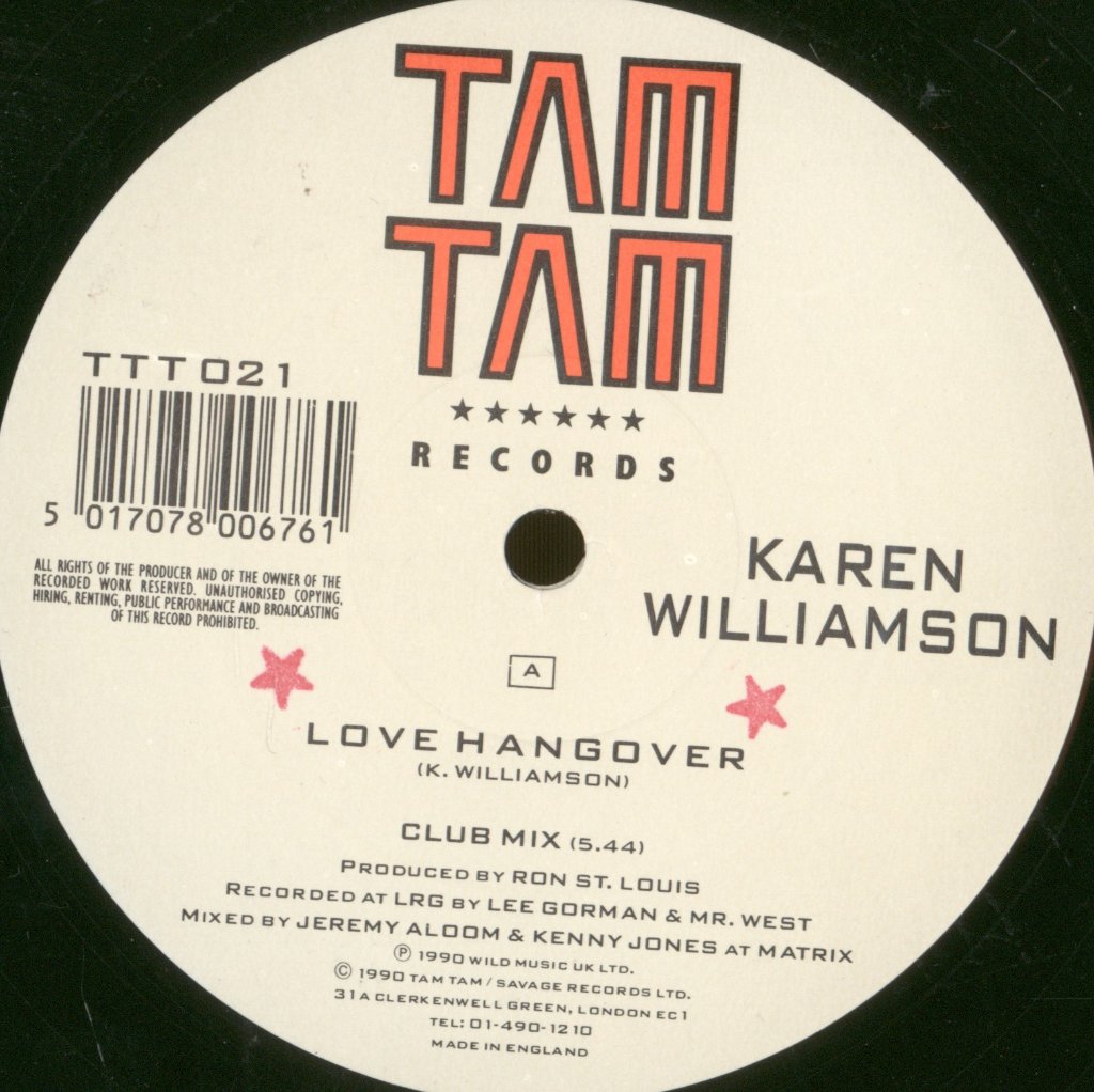 Karen Williamson - Love Hangover - 12 Inch