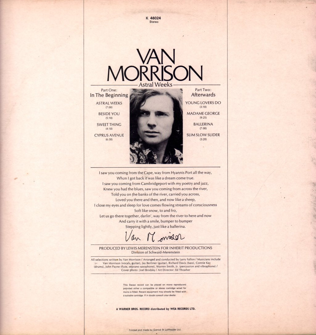 Van Morrison - Astral Weeks - Lp