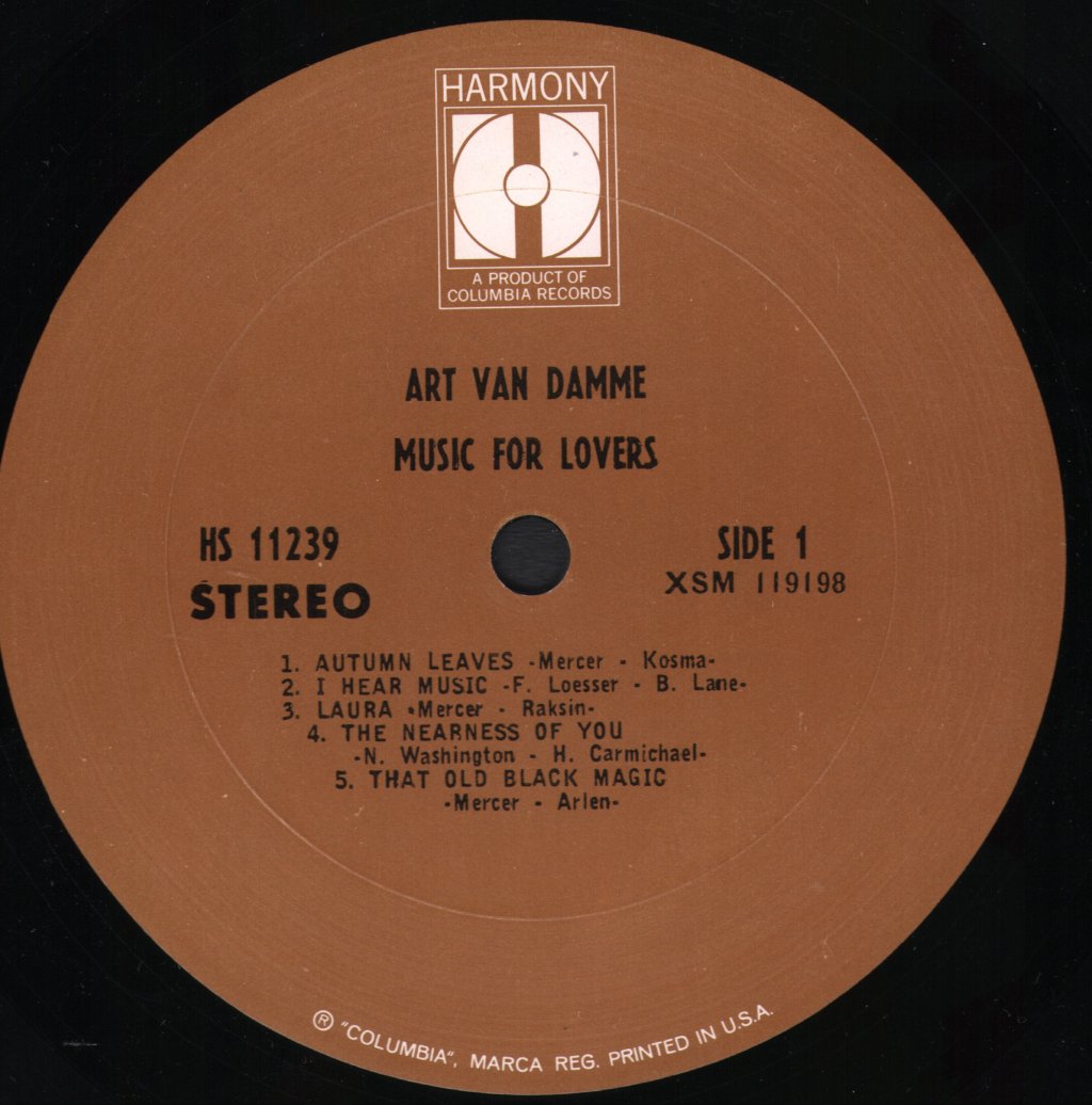 Art Van Damme - Music For Lovers - Lp