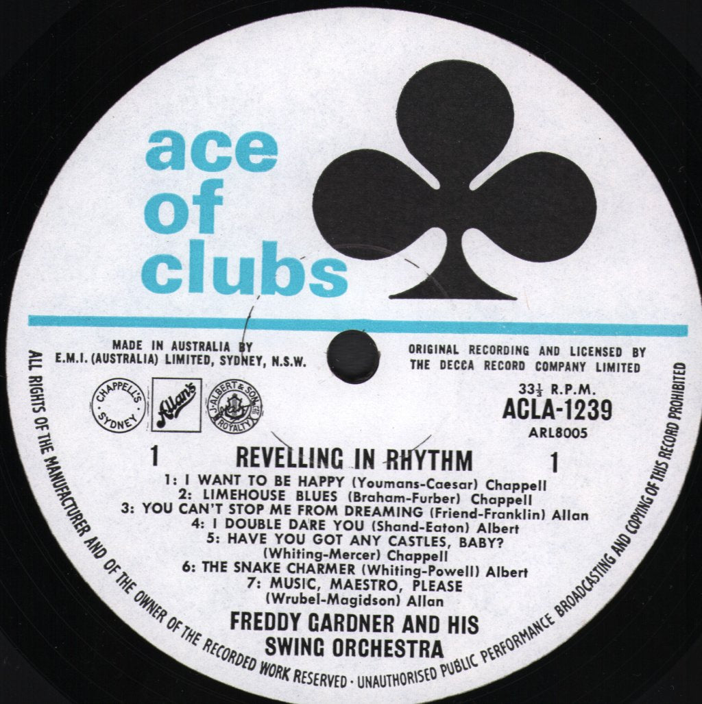Freddy Gardner And His Swing Orchestra - Revelling In Rhythm - Lp