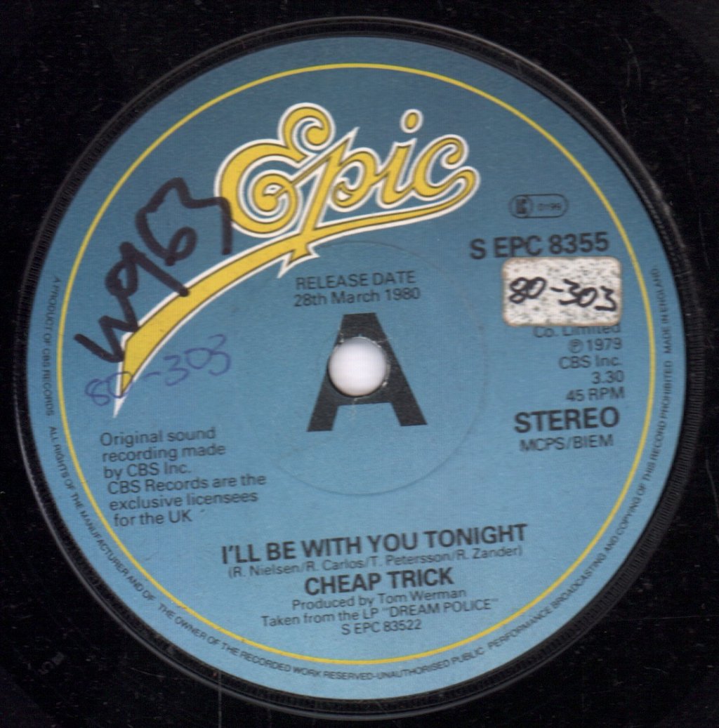 Cheap Trick - I'll Be With You Tonight - 7 Inch