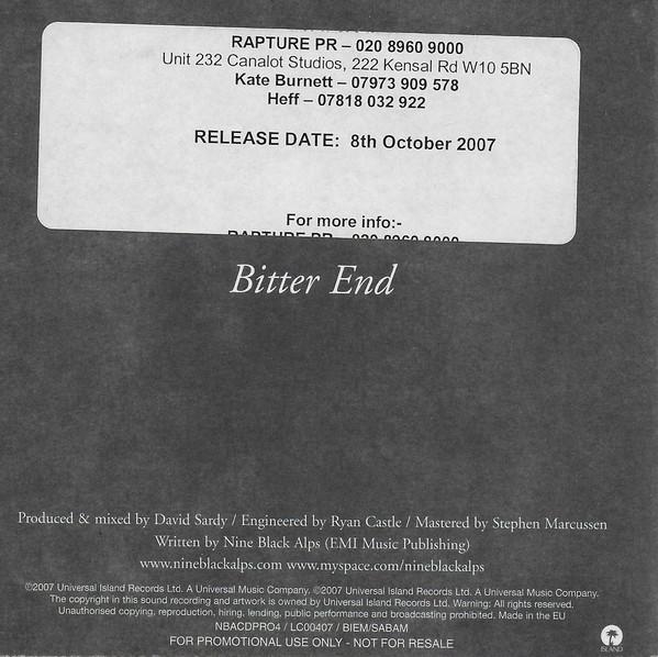 Nine Black Alps - Bitter End - Cdr