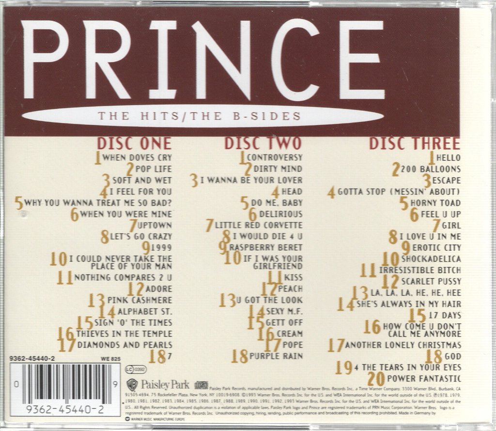 Prince - Hits / The B Sides - Triple Cd