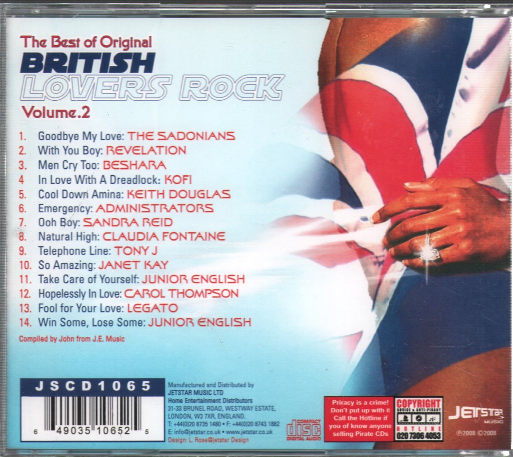 Various Artists - Best Of Original British Lovers Rock Volume 2 - Cd