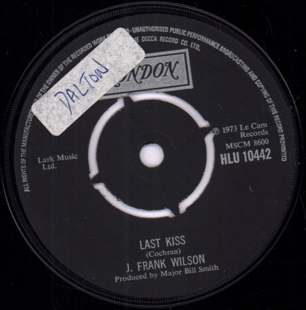J. Frank Wilson - Last Kiss - 7 Inch