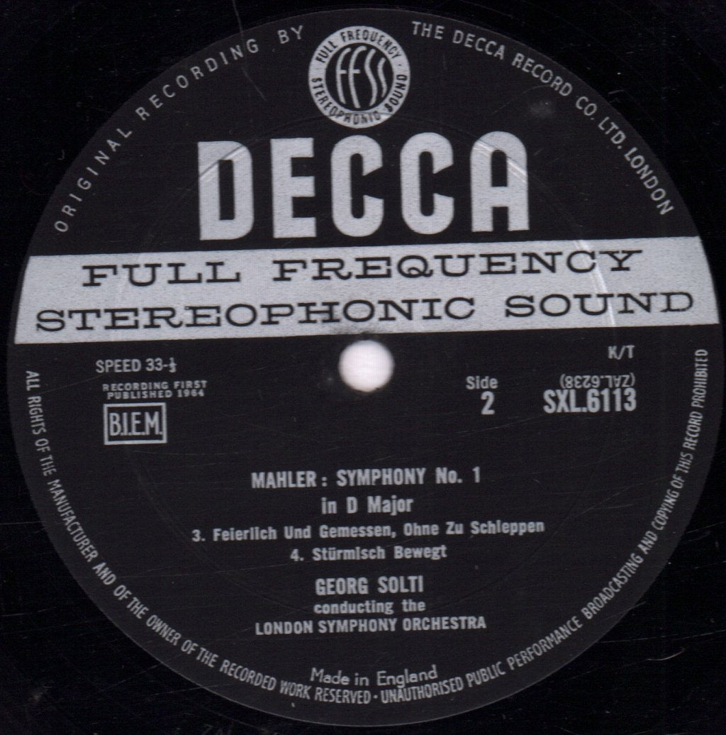 Mahler - Symphony No.1 Georg Solti Lso - Lp