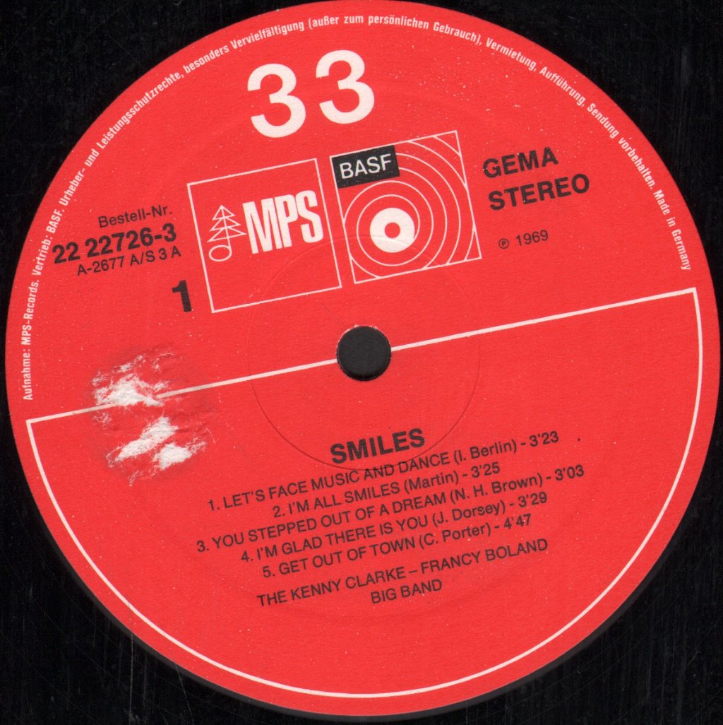Clarke-Boland Big Band - Smiles - Double Lp