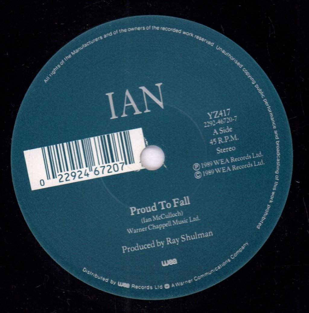 Ian Mcculloch - Proud To Fall - 7 Inch