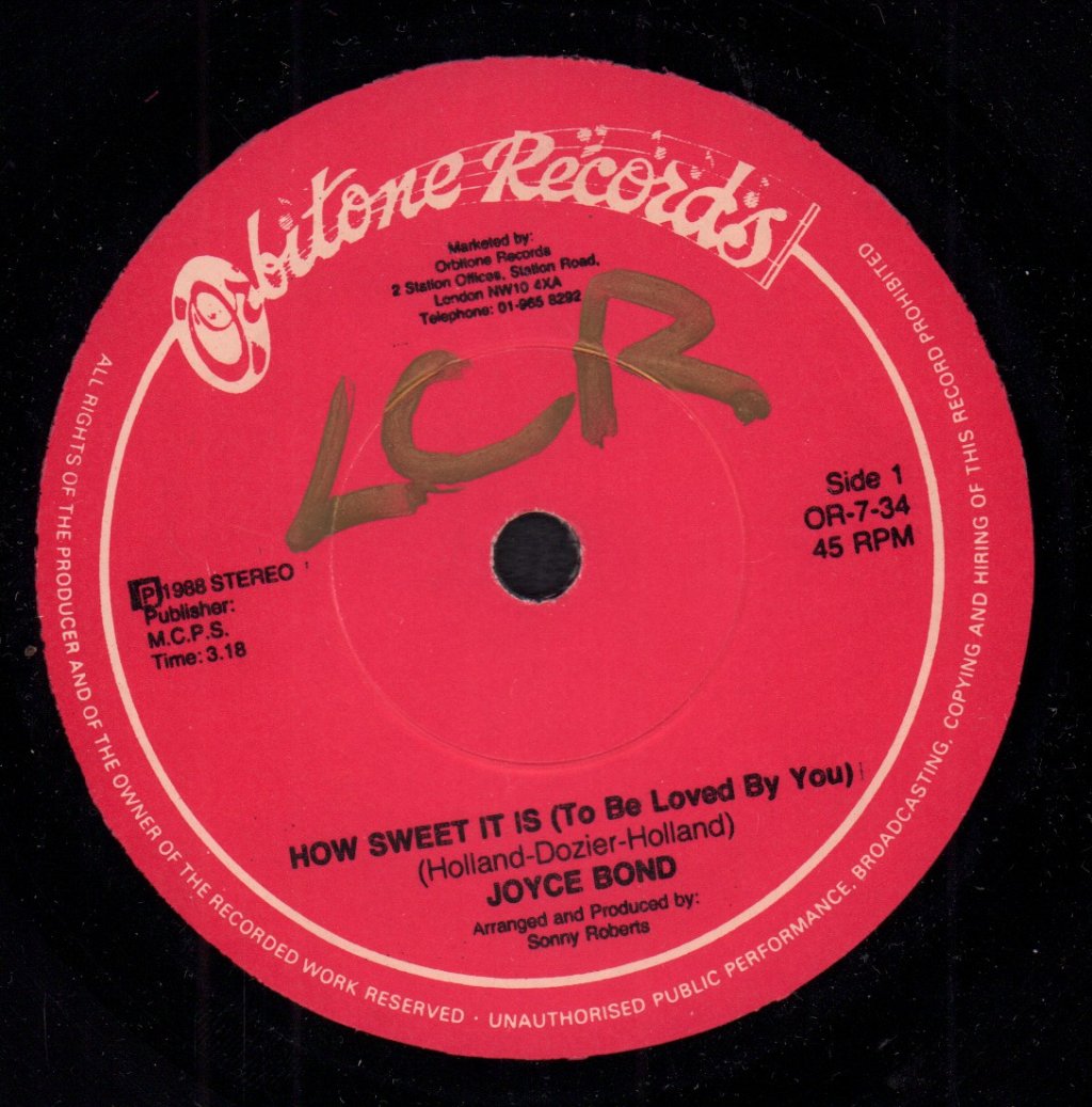 Joyce Bond - How Sweet It Is To Be Loved By You - 7 Inch