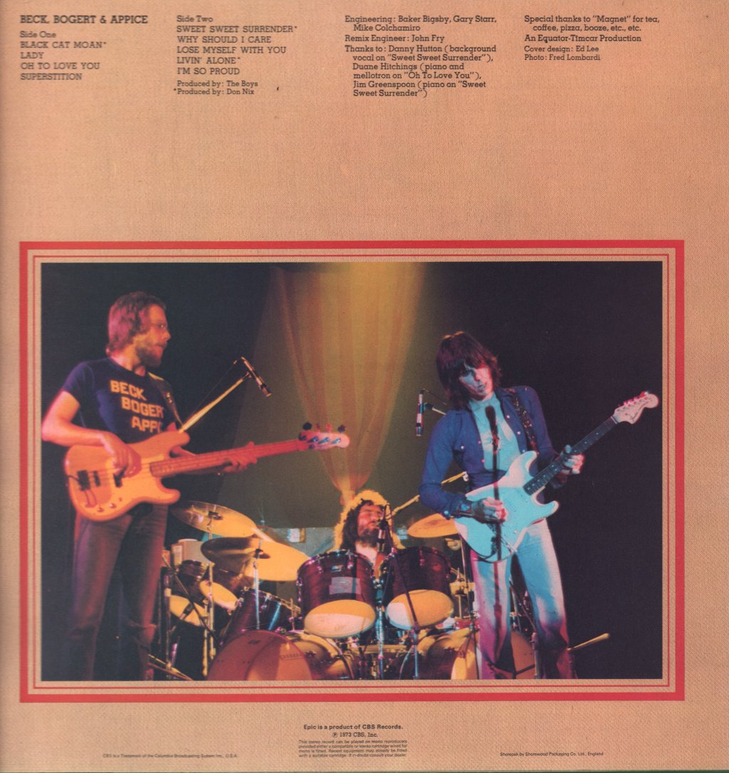 Beck Bogert And Appice - Beck Bogert And Appice - Lp