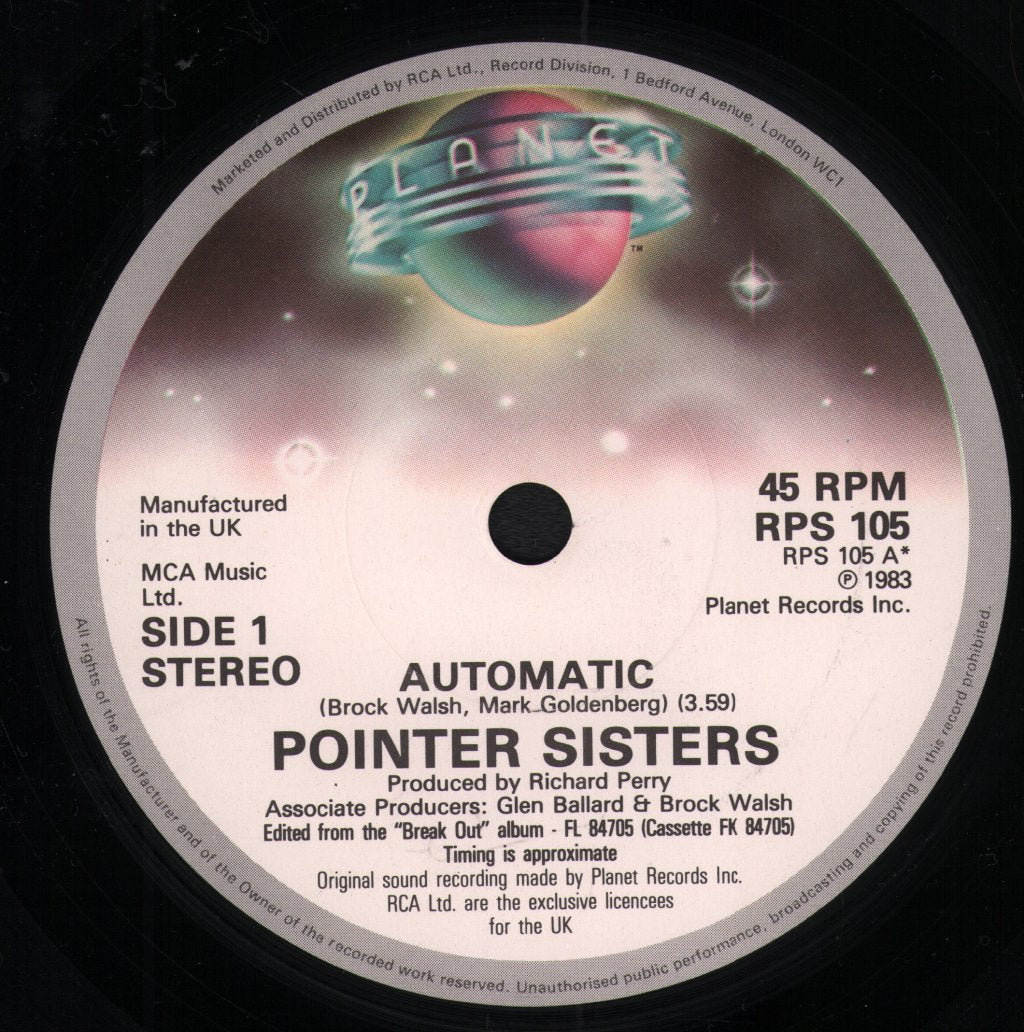 Pointer Sisters - Automatic - 7 Inch