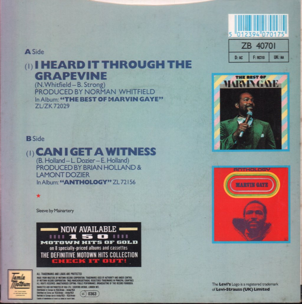 Marvin Gaye - I Heard It Through The Grapevine - 7 Inch