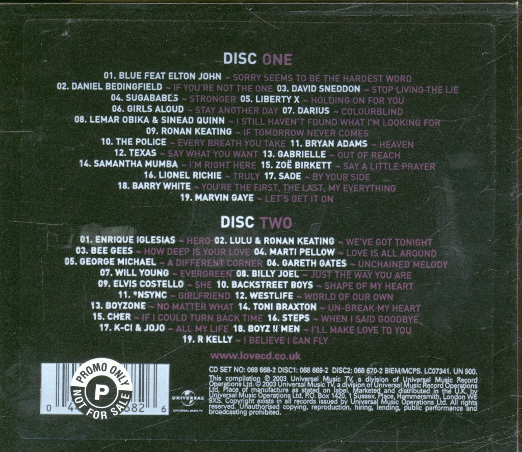 Various Artists - Love - Eternal Love Songs - Double Cd