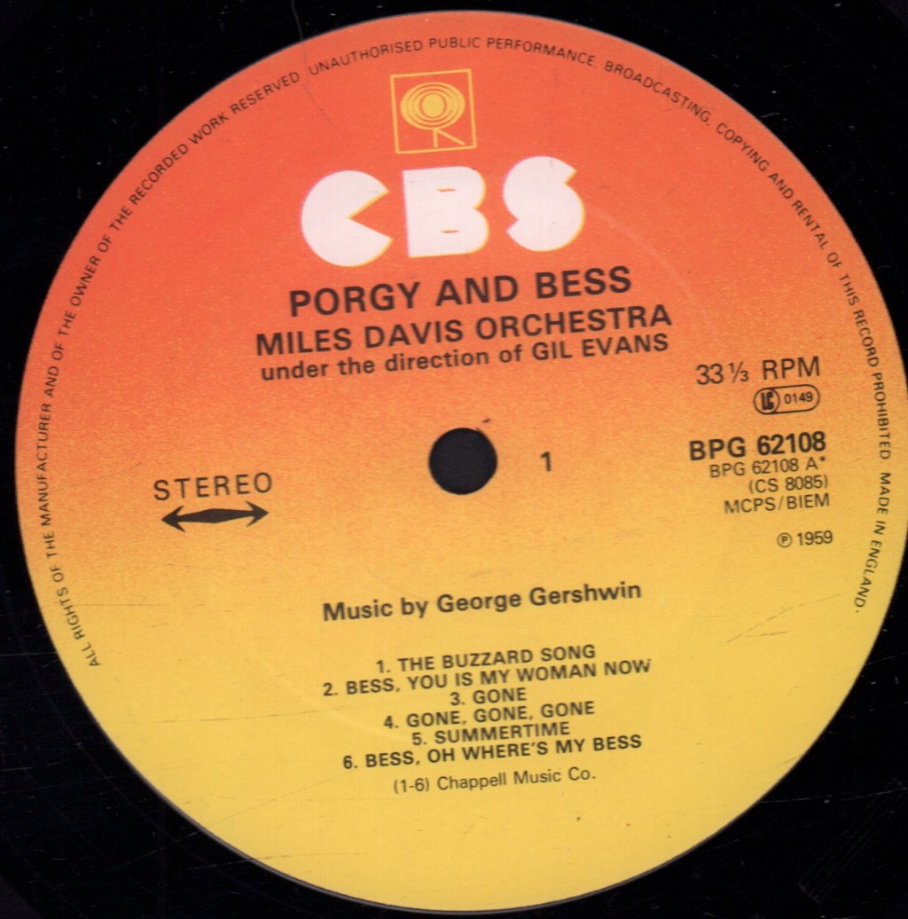 Miles Davis - Porgy And Bess - Lp
