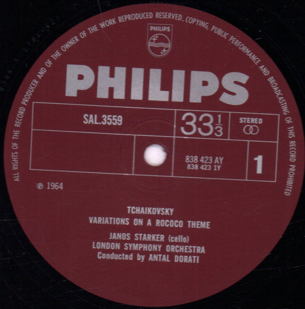 Janos Starker - Tchaikovsky Variations On A Rococo Theme - Lp