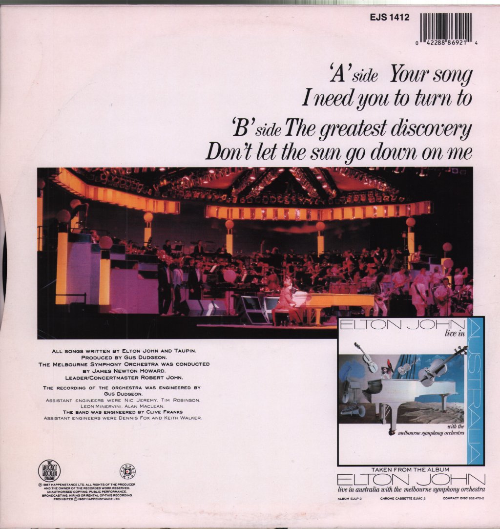 Elton John - Your Song - 12 Inch