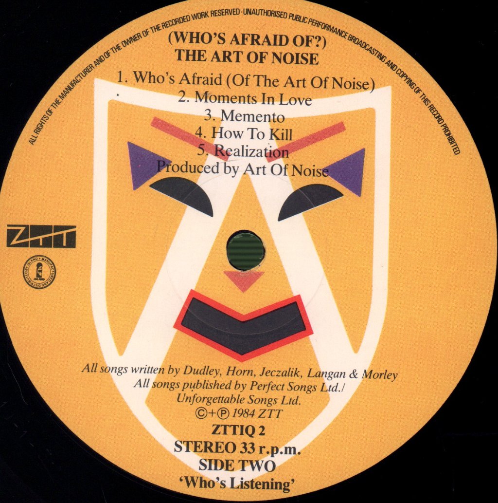 Art Of Noise - Who's Afraid Of - Lp