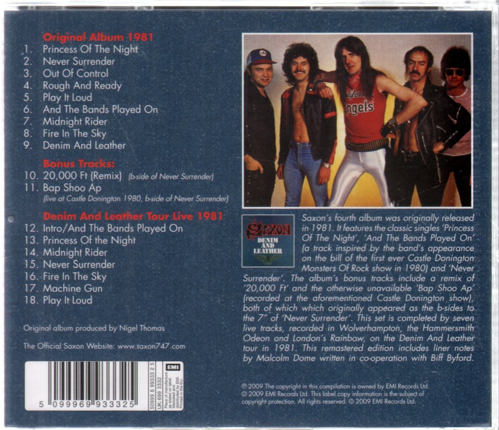 Saxon - Denim And Leather - Cd