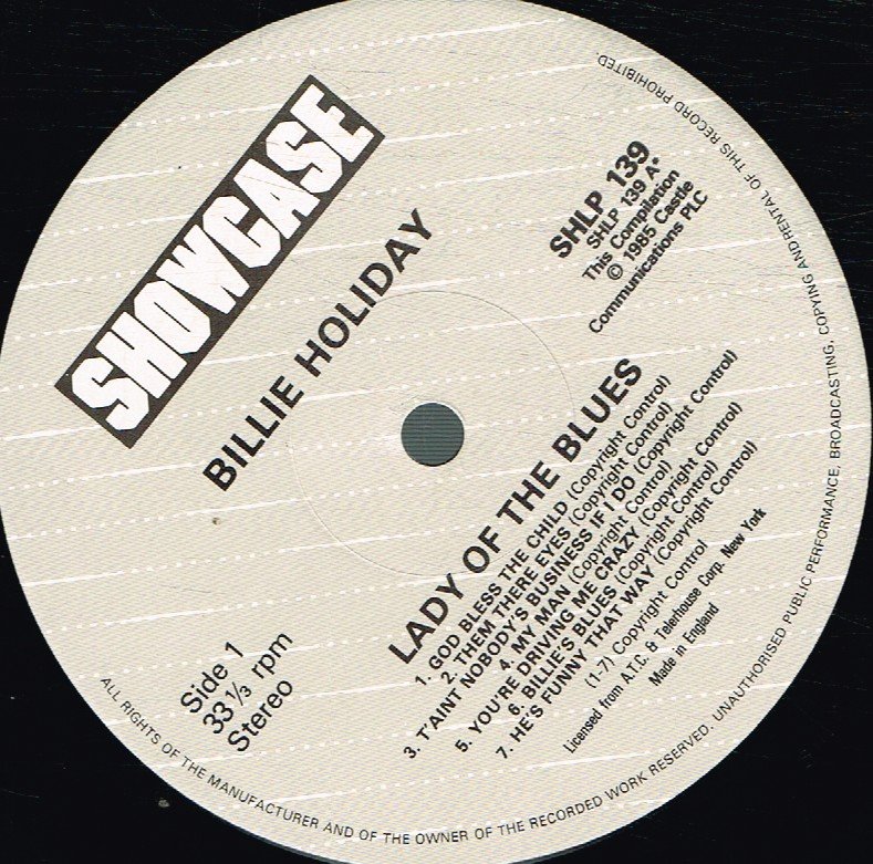 Billie Holiday - Lady Of The Blues - Lp