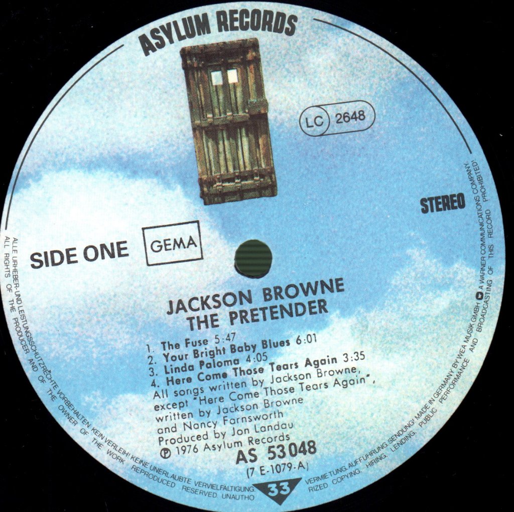 Jackson Browne - Pretender - Lp