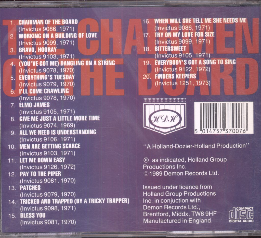 Chairmen Of The Board - Soul Agenda - Cd