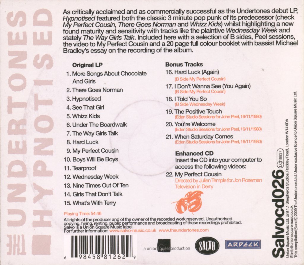 Undertones - Hypnotised - Cd
