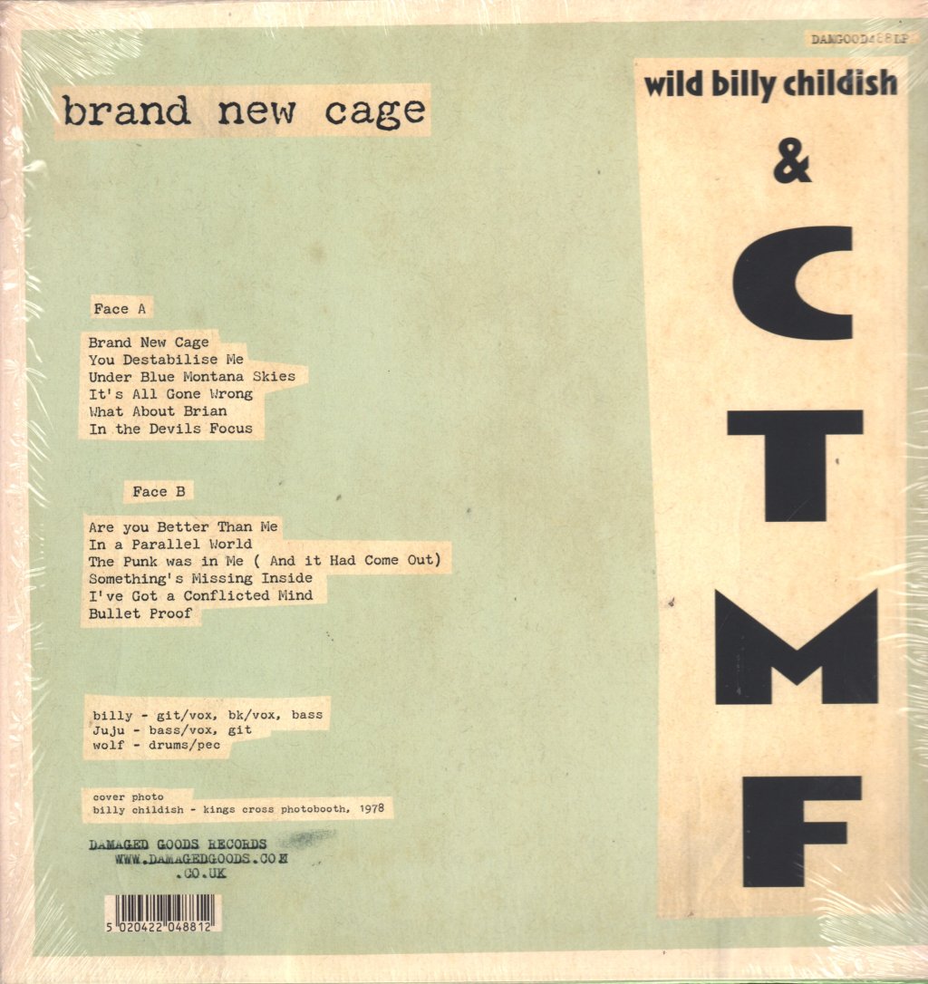 Wild Billy Childish And CTMF - Brand New Cage - Lp