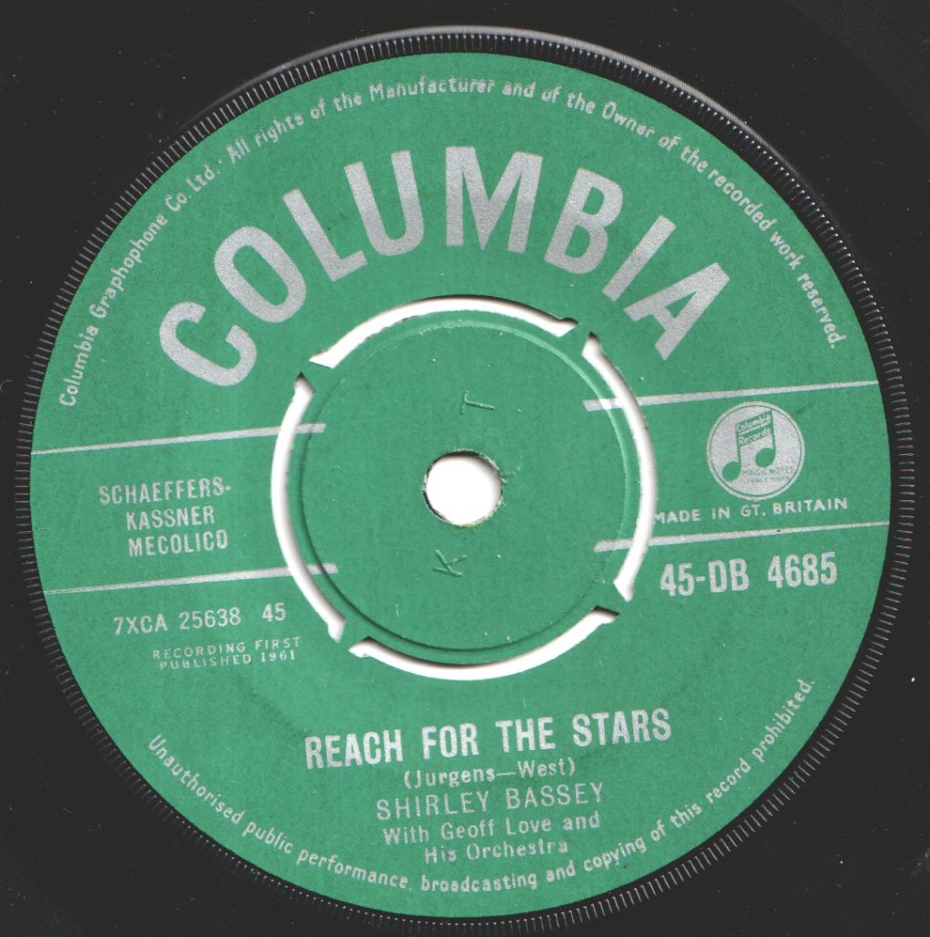 Shirley Bassey - Reach For The Stars - 7 Inch